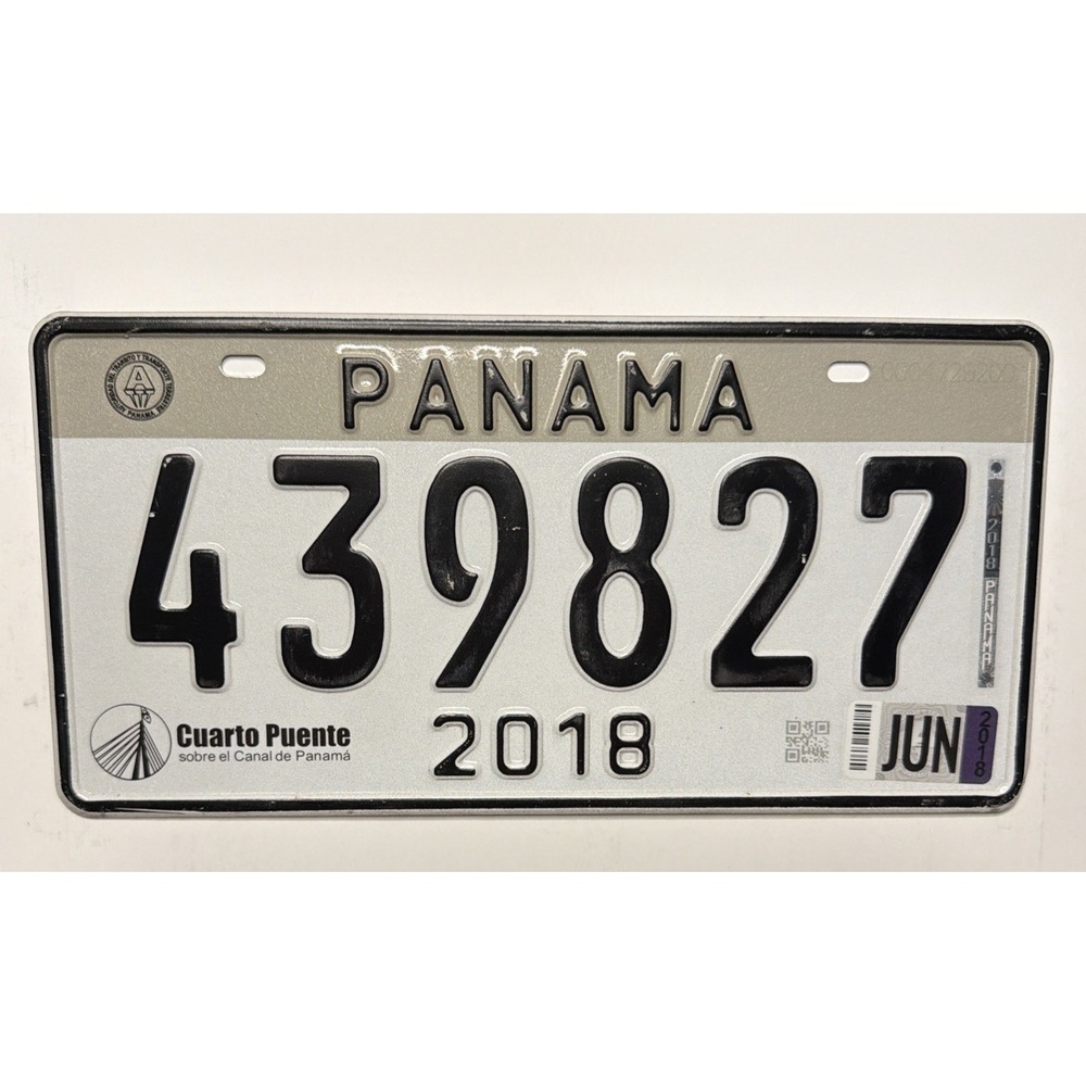 2018 Panama License Plate # 439827